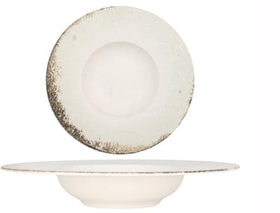Kütahya Porselen Pastabord - Rustiground - Porselein - 27 cm (400cc) - set van 2