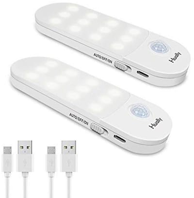 LED Nachtlamp met Bewegingsmelder en USB Oplading - 2 Stuks voor Keuken, Trap en Hal