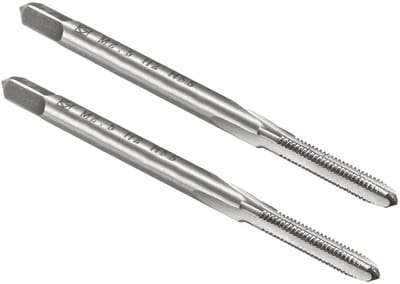 Dailygoods- Metrische Machine Tap H2 - HSS - 3 Rechte Fluiten - Draadmaat M6 x 1mm - 2 Stuks - Voor Klokken/Horloges - Draadkraan