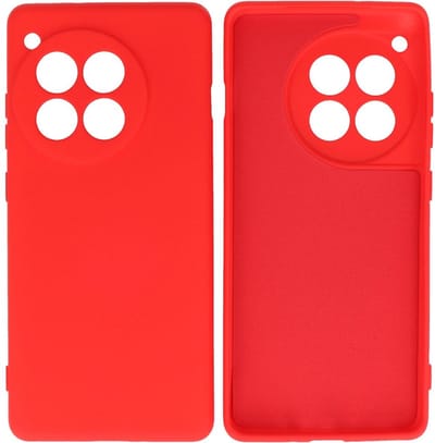 Hoesje Geschikt voor OnePlus 12R - Fashion Telefoonhoesje Backcover - Siliconen Hoesje - Rood