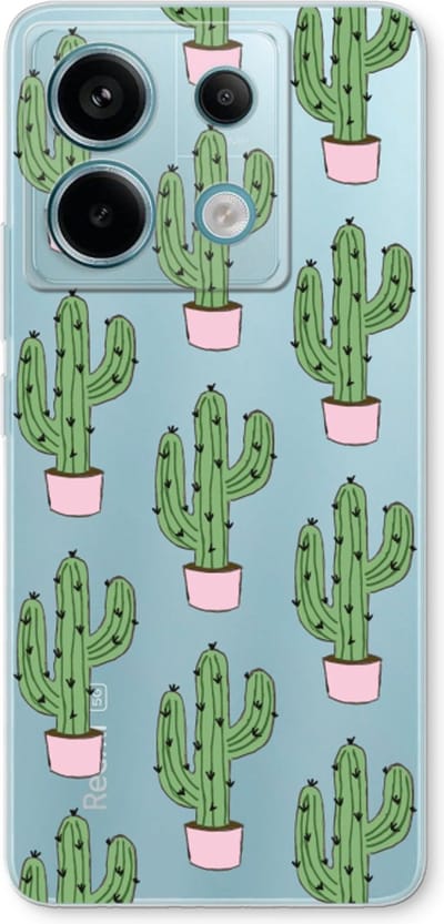 Case Company® - Hoesje geschikt voor Xiaomi Poco X6 hoesje - Cactus Lover - Soft Cover Telefoonhoesje - Bescherming aan alle Kanten en Schermrand
