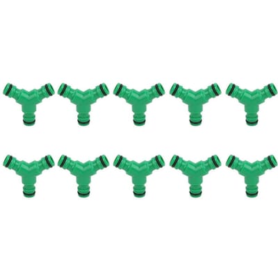 10 STUKS 3-weg Koppeling Waterslang Fitting Y-connector Adapter Koppeling voor Tuinirrigatie blue