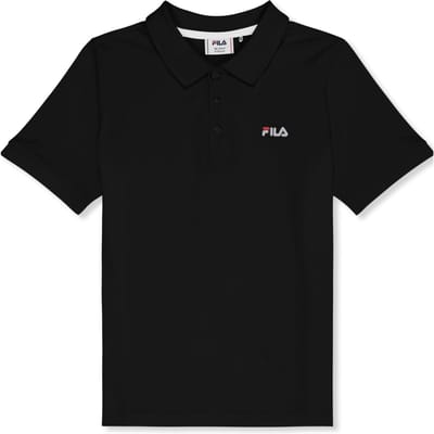 FILA Piaggia Regular Logo Polo Shirt Black Maat: 134/140 | Overhemden Outlet | Unisex | Zwart