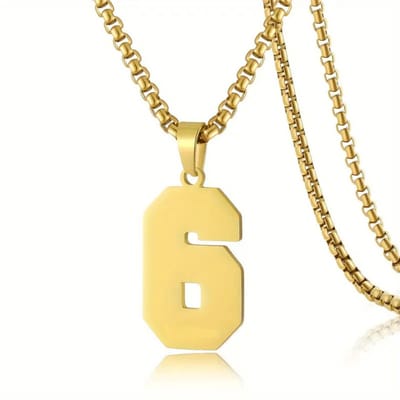 Livano Ketting - Heren - Staal - Nep zilver - Met Hanger - Nep Goud - 6