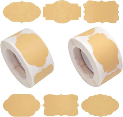 600 Vellen Kraft Papier Opslaglabels voor Potten, Flessen en Mappen - Ideaal voor Organisatie en Labelen