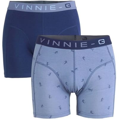 Vinnie-G Boys boxershorts Ski Dark - Print 2-Pack-128/134