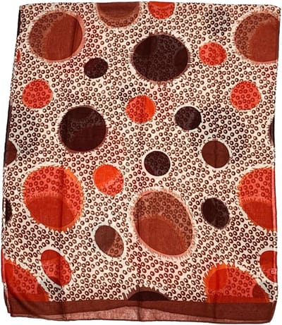 Lange Dunne Sjaal - Print - Bruin - 180 x 75 cm (23-60)