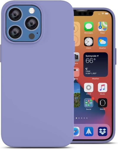 oTronica Geschikt voor iPhone 13 Pro Max hoesje Lila - Geschikt voor iPhone 13 Pro Max siliconen hoesje - hoesje Geschikt voor iPhone 13 Pro Max