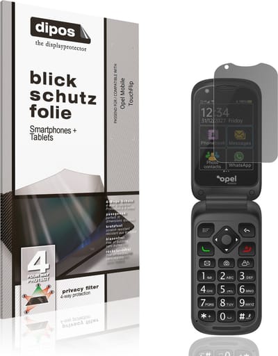 dipos – Matte Privacy Screenprotector geschikt voor Opel Mobile TouchFlip | Anti-Spy Beschermfolie