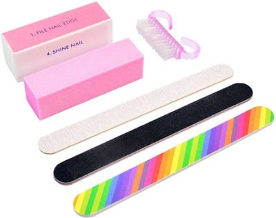 DW4Trading 6 Delig Nagelvijlen Set - Pedicure, Manicure Set - Set van 6 Stuks