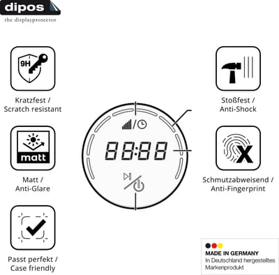 dipos – 2x Matte Pantserfolie geschikt voor MEDION MD 18420 | 9H Screenprotector
