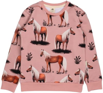 Walkiddy® Kinder Sweatshirt – Meisjes– Beauty Horses serie – Maat 104 – GOTS-gecertificeerd Biologisch Katoen | Comfort & Duurzaamheid voor Kinderen