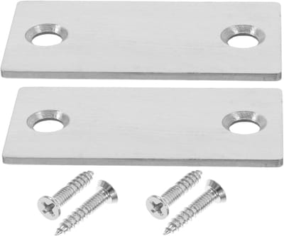 Deur Slot Platen - Gaten Afdekken - Deur Reparatie - Roestvrij Staal - 5.1x2.8cm - Zilver