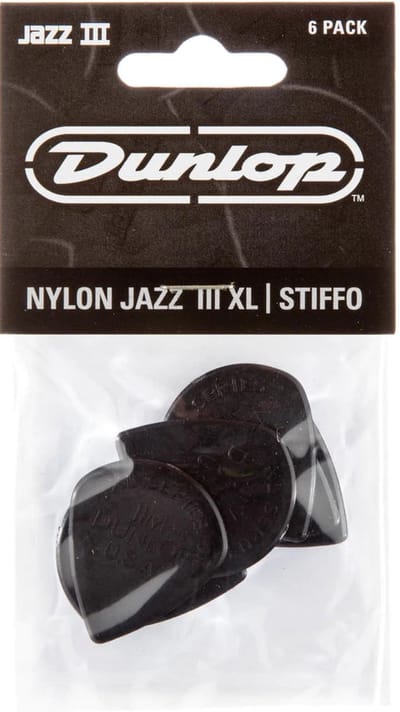 Jim Dunlop Jazz - Plectrums - Jazz III XL Stiffo - Refill Zak 24 Stuks