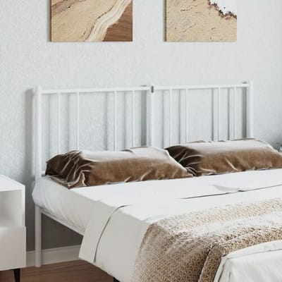 vidaXL - Vervangend - hoofdbord - 135 - cm - metaal - wit