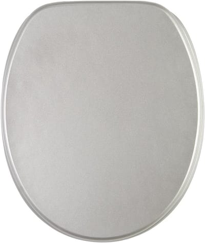 Comfortabele WC-bril met Softclose, Glitter Zilver, Eenvoudige Montage