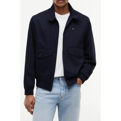 Tommy Hilfiger Cotton Harrington Jacket Desert Sky Maat: L | Bomberjacks Outlet | Heren | Blauw