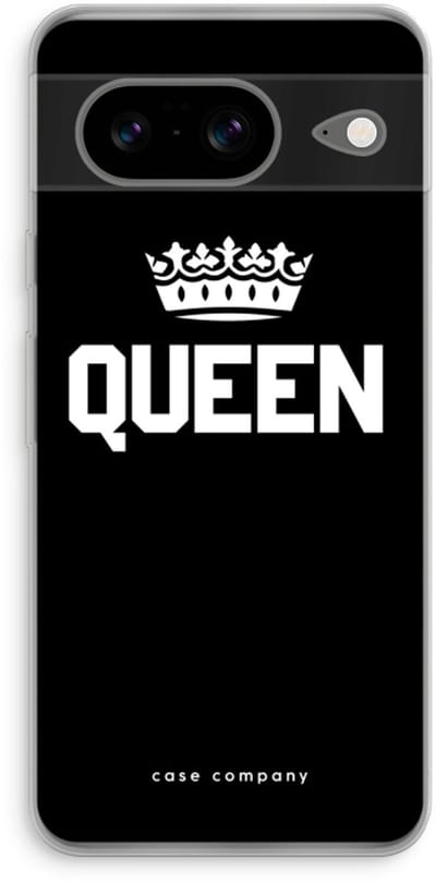 Case Company® - Hoesje geschikt voor Google Pixel 8 hoesje - Queen zwart - Soft Cover Telefoonhoesje - Bescherming aan alle Kanten en Schermrand