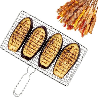 Grilmand Roestvrij Staal - BBQ Mand Vis - Buiten Koken - Erosiebestendig Ontwerp - 34 x 35 x 2 cm