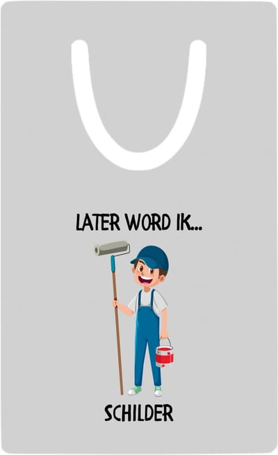 Hacebo® - Later word ik schilder metalen boekenlegger - baby's - cadeau voor een baby - cadeau voor een peuter - slabber - slabbetje - kraamcadeau - Schilderij - kunstenaar - painter - kunst Bladwijzer boekenleggers - 7.6 cm x 5cm