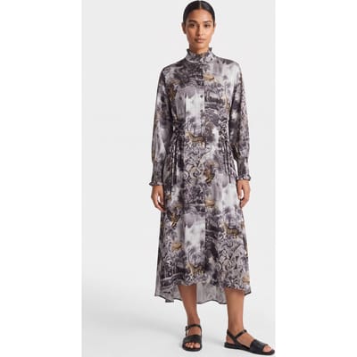 AllSaints Amber Beverly Dress Grey Size: 2 | Maxi Dresses Outlet | Dames | Grijs