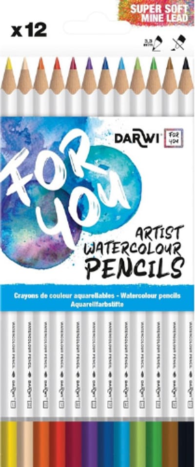 DFY Aquarel Kleurpotloden – Set van 12 Kleuren