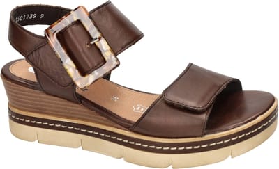 Remonte -Dames - bruin donker - sandalen - maat 37