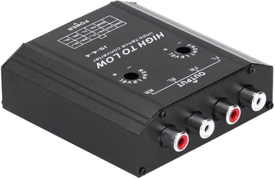 Dailygoody - Audio-impedantieconverter - Hoge naar Lage -lijn - 12V 4-kanaals - Compatibel met Autoradioluidsprekers - Geluidsversterking - Ideaal voo...