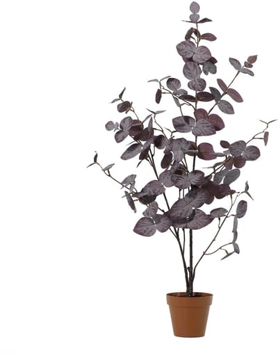 Florafy Kunstplant Eucalyptus Paars 86cm - Kunstplanten voor binnen - Onderhoudsvrij