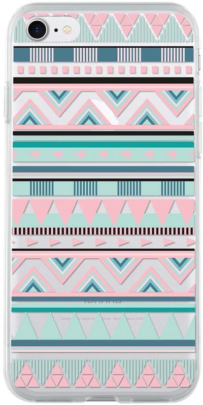 Bigben Connected, Hoesje geschikt voor iPhone 6 Plus / 7 Plus / 8 Plus - Hybride Spiegel Alfombra Azul Patroon, Meerkleurig