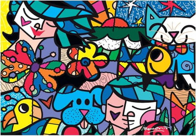 1000 Stuks Puzzel Romero Britto Kleurrijk Kunstwerk