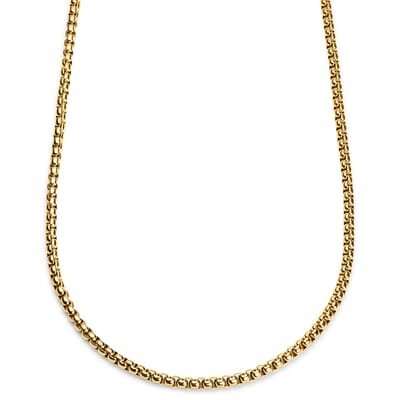 Essentials | 5 mm Goudkleurige Ketting met Gebogen Venetiaanse Schakels
