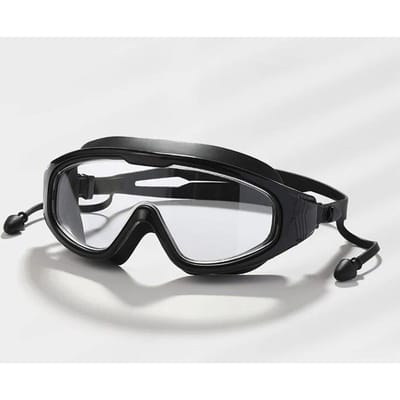 Waterdichte en Anti-condens HD Duikbril voor Volwassenen, Helder Groot Frame, Professionele Zwembril Other black