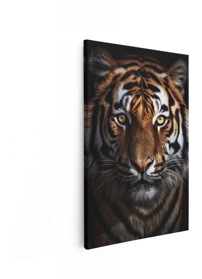 Artaza Canvas Schilderij Tijger - 40x60 cm - Wanddecoratie Dieren - Muurdecoratie Dierenkop - Schilderijen Portret Jungle