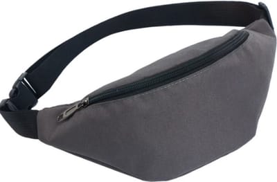Heuptasje - Fanny pack - Gordeltas - Buideltasje - Geschikt voor Festival / Reizen - Voor Dames en Heren - Grijs