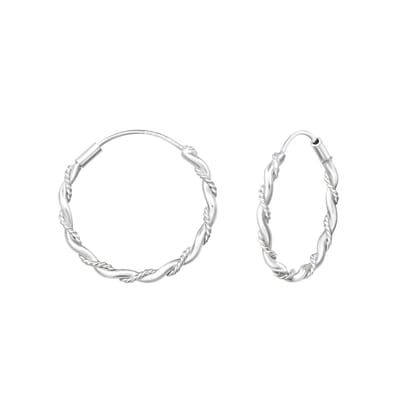 Montebello Oorbellen Adelien - 925 Zilver E-Coating - Bali - 1.6mm - ∅16mm