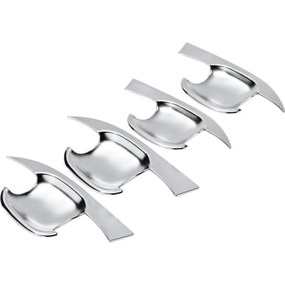 4 stuks set Auto Buitendeurklink Kom Cover Sierlijst voor MG ZS 2017 2018 Zilver