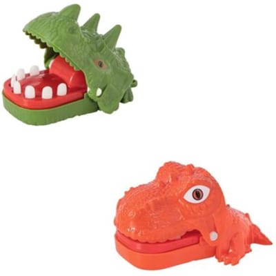 Bijtende dino happer 8,5 cm, assorti