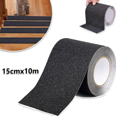 Antislip Tape - Extra Sterke Griptape Voor Buiten - Veiligheidstape Met Hoge Kleefkracht Voor Trappen, Treden, Hellingen En Skateboards - 15 cm x 10 m