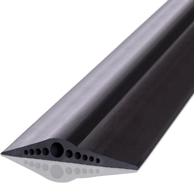 Waterkerende Drempelafdichting voor Garagepoort 2,5m Zwart EPDM - Universele Tochtstopper en Isolatie