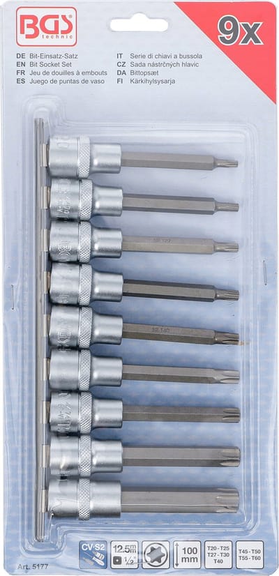 BGS Dopsleutelbitset 1/2 Torx 9 delig