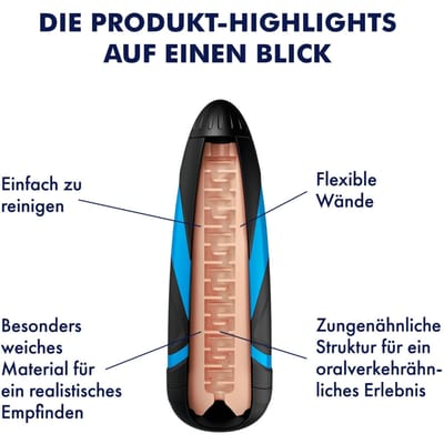 Satisfyer Men Sleeve, vervangende sleeve voor masturbator, zacht silicone
