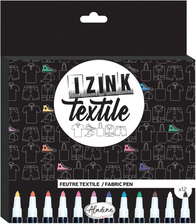 Aladine Izink Textielstiften 12 stuks