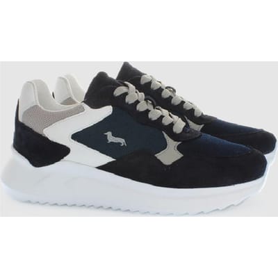 suede schoenen man blauw