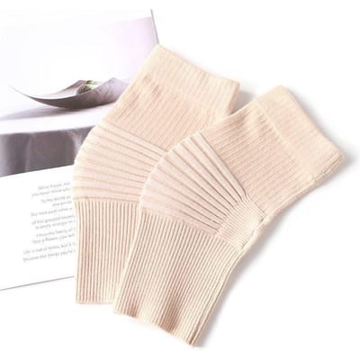 1 Paire Automne Hiver Cachemire Chaud Genou Support Ergonomique Protecteur Qualité Supérieure Bande Élastique Tricotée Genouillère Convient Aux Femmes Cyclisme L