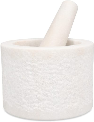 S|P Collectinon - Vijzel en stamper - 16xH6cm - white - Marbliss
