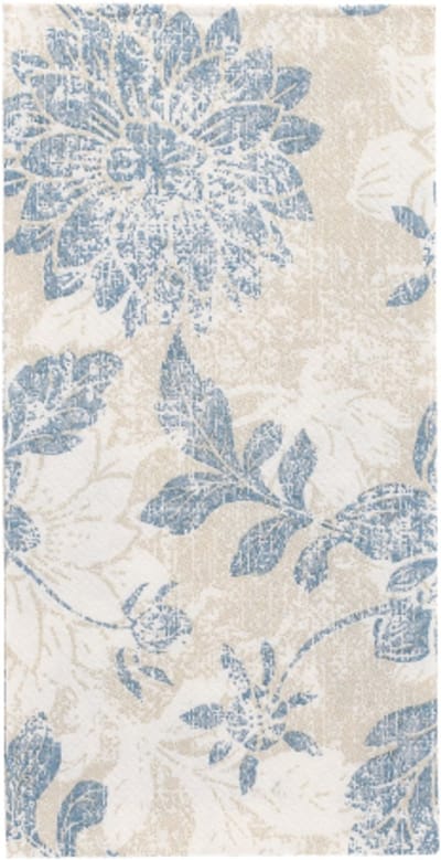 50 Servetten ROYAL Collection 1/8 vouw 40 cm x 40 cm arctisch blauw Flowers