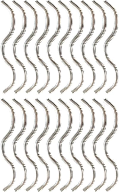 Trampolinegespen Set - Veiligheidssluitingen - Trampoline Reparatie - Dubbele Veerhaak Ontwerp - 20 Stuks 117 cm - Zilver