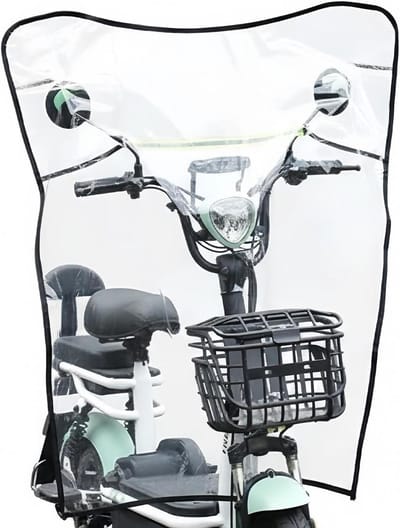 Motorfiets Windscherm - Scooter Winddeflector - Bescherming tegen Wind - Hydrofobe Waterafstotend - 102x90cm - Transparant