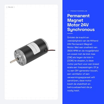Dailygoods - Permanent Magnet Motor - 24V Synchronous Motor - 3500RPM - CW/CCW Draairichting - Perfect voor DIY Projecten - Betrouwbaar en Krachtig -...